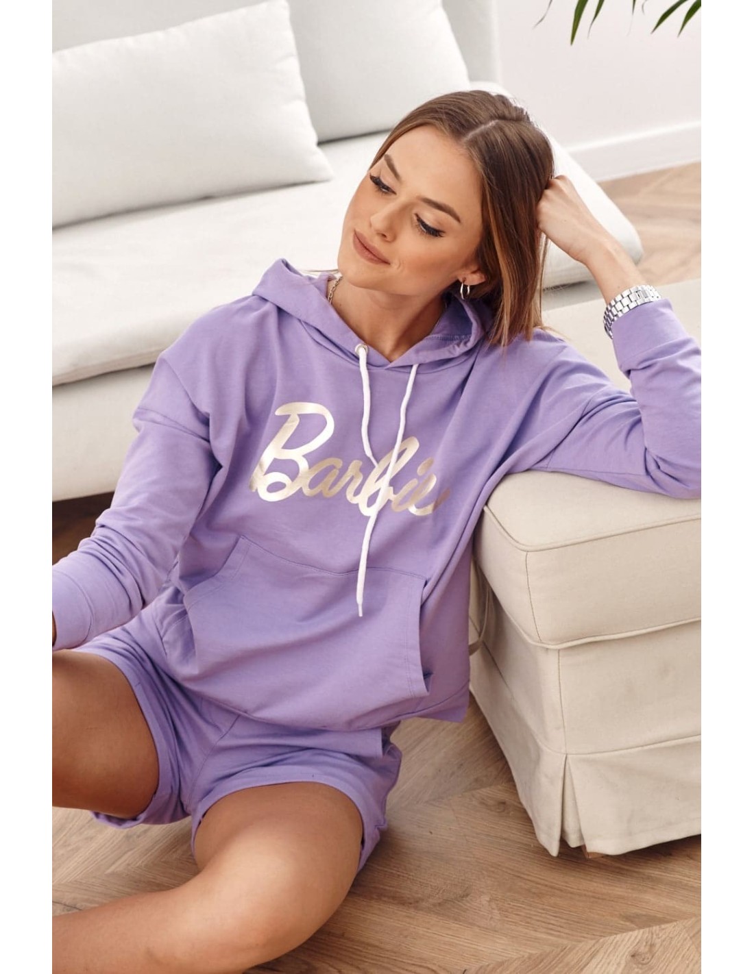 Purple tracksuit set with shorts 1840 - Online store - Boutique